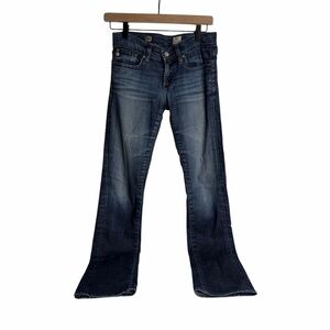 AG Adriano Goldschmied Tomboy Relaxed Straight Leg Dark Blue Flare Jeans